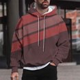 thumbnail image 2 of Rbaofujie Chandails en Molleton pour Hommes Mode Décontractée Chandails en Molleton à Capuche Col Rond Imprimé Pull Manches Longues Tops Chandails en Molleton Tendance Chandails à Capuchon, 2 of 6