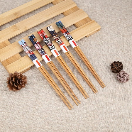 

Multipurpose 5Pair/ Set Chopstick Wooden Chopstick For Household Wedding Gift Cutlery Set For Hotel Chopsticks Set Household