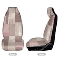 thumbnail image 2 of Pink Beige Patchwork Wallpaper Design Car Seat Covers Front Seats Universal Fit for Cars SUV Truck Auto Interior Accessories, 2 of 3