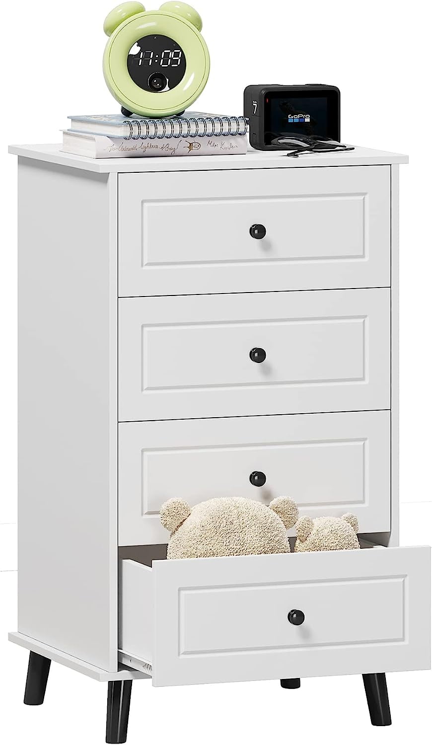 bafwm 4 Drawer Dresser & Chests of Drawers Tall Dresser Wood Organizer