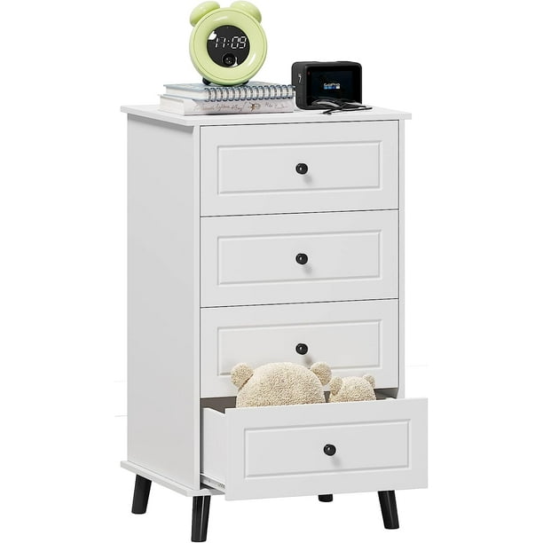 bafwm 4 Drawer Dresser & Chests of Drawers Tall Dresser Wood Organizer