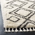 thumbnail image 3 of Safavieh Moroccan Fringe Kaelea Geometric Shag Area Rug, Cream/Charcoal, 5'3" x 7'6", 3 of 8
