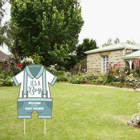 Cloth with Word It's A Boy Yard Signs Display Decorations