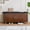 Walnut, variant on avobird 43.3" 2-Tier Storage Bench,Wide Shoe Bench with Thickened Padded Seat Cushion, Mid Century Modern Fluted Sliding Door and Adjustable Shelf, for Entryway,Bedroom walnut