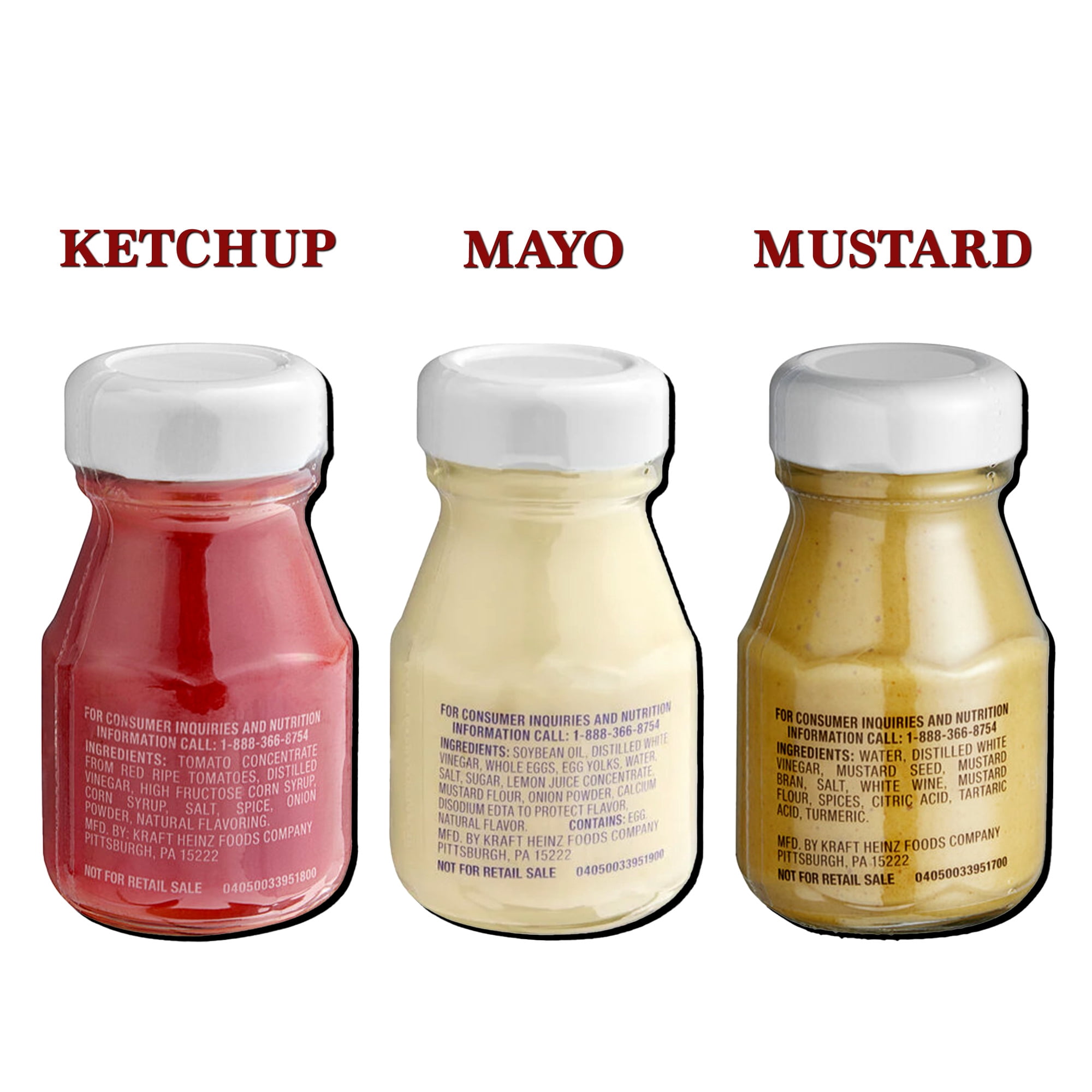 Heinz Mini Bottle Variety Pack- 4 Each- Ketchup, Mustard, Mayo