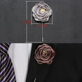 thumbnail image 3 of Multi-color High Quality Handmade Mens Accessories Cloth Suit Accessories Flower Brooch Boutonniere Lapel Pin Brooches 17, 3 of 8