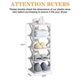 thumbnail image 3 of VECELO 5 Tier Shoe Rack, K-shaped Foldable Shoe Shelf Without Assembly, Space-Saving Shoe Storage Organizer for Bedroom, Living Room, Entryway, Gray, 3 of 6