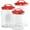 Red, variant on 6pc Acrylic Canister Set  Black