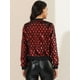 thumbnail image 5 of Women's Sequin Long Sleeve Zipper Up Glitter Bomber Jacket Red XS, 5 of 6