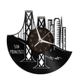 thumbnail image 2 of San Francisco city View Vinyl Wall Clock, Vinyl Record Clock Wall Art Silent & Non-ticking(12 inchs C-LED), 2 of 6