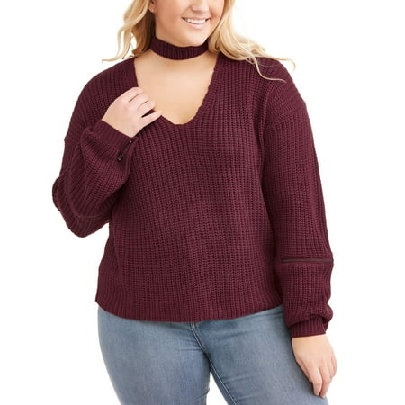 Poof Junior Plus Choker Sweater