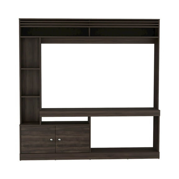 We Have Furniture Flagler Entertainment Center, Dark Walnut