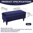 thumbnail image 2 of Toorise Storage Ottoman Cover Stretch Ottoman Bench Cover Soft Footstool Cover Rectangular Ottoman Bench Slipcover Nonslip Ottoman Slipcovers Footrest Stool Cover with Elastic Bottom, 2 of 10
