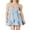 Light Blue, variant on Womens Y2K Strapless Tube Dress Twist Knot Front Cut Out Babydoll Dress Smocked Backless Flowy Ruffle Hem Dresses