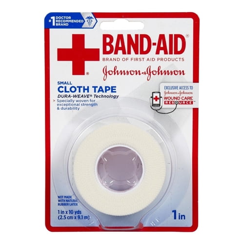 Johnson And Johnson Band Aid Cloth Tape, 1 Inch X 10 Yards 1 Ea