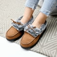 thumbnail image 2 of DL Womens Fuzzy Warm Moccasin Slippers Memory Foam Soft Fluffy Winter House Shoes Slippers, 2 of 6
