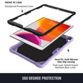 thumbnail image 2 of FJLBDE Case for iPad Pro 10.5 Inch / iPad Air 3rd Generation 2019 with Butterfly Stand, Shockproof Protective Tablet Cover with Pencil Holder Shoulder Strap for Kids Girls, Purple, 2 of 7