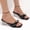 Black, variant on Womens Bow Pearl Polka Dot Transparent Chunky Heel Sandals, Clear Dress Heels for Wedding Party Evening Summer, Comfortable Cushioned Open Toe Slides