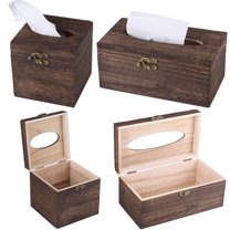 Zhaomeidaxi Wooden Tissue Box Cover Rectangular/Square, Decorative Tissue Box Holder for Home Decor,Kitchen,Bedroom,Living Room