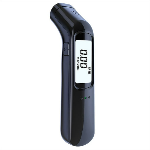 Probador de Alcohol Portátil Sin Contacto con Pantalla LED, Alcoholímetro, Alcoholímetro Automático Recargable, Negro