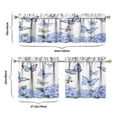 thumbnail image 5 of Butterflies and Purple Hydrangeas 3-Piece Kitchen Curtains Set Kitchen Curtains Sets with Valance for Windows Rod Pocket Machine Washable Kitchen Decor Decorations (54"x18"+2x27.5"x24"), 5 of 6