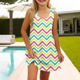 thumbnail image 4 of Flower Girl Dress Easter Print Sleeveless Dress Floral Party Church Celebration Casual Play Festive A Line Summer Multicolour Dress Size 13-14 Y, 4 of 6