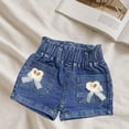 thumbnail image 4 of Shadoumai Girls Jean Shorts Ripped Distressed Y2K Frayed Hem Tween Youth Mid Rise Casual Summer Kids, 4 of 4