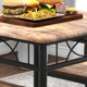 thumbnail image 4 of Garvee Conjunto de Comedor de 3 Piezas para 2 Personas, Mesa de Cocina con Estructura Metálica y 2 Sillas, Diseño que ahorra espacio, para Espacios Pequeños, Apartamento, Estilo retro, 4 of 6