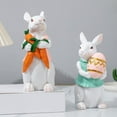 thumbnail image 1 of Xihbxyly Estatua de Zanahoria de Pascua de Primavera, Figura de Conejo de Resina, Temática Primaveral, Decoración para Fiesta de Pascua, Ideal para Bodas, Exhibición de Mesa Navideña, 1 Pieza, 1 of 4