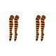 thumbnail image 4 of Qarigey 1 par de medias a rayas, accesorios de vacaciones, medias de vacaciones, ropa de fiesta atractiva, estilo romántico resistente al Naranja/Negro 2piezas, 4 of 6