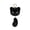 Style B, variant on Plush Cat Keychain, Black Lucky Pull-string Cartoon Cat Charm, 3.9 inch Soft Fluffy Plush Toy Single Pack, For Handbag Backpack Purse Decoration Car Key Accessory Good Fortune Hanging Ornament