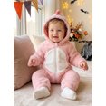 thumbnail image 6 of RUINIXCW Toddler Baby Halloween Animal Costume Infant Dinosaur Shark Bunny Costume Baby Girl Boy Halloween Outfit Fall Winter Romper Warm Plush Long Sleeve Zipper Hood Jumpsuit with Tail, 6 of 9