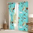 thumbnail image 3 of Manfei Boho Jungle Animal Black Out Curtains for Child, Squirrel Fox Butterfly Curtains Pack of 2 (42x63 Each), Rustic Farmhouse Bedroom Curtains, Curtains and Drapes Home Decor, 3 of 6