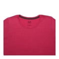 thumbnail image 3 of Playera Fruit Of The Loom para Mujer, Cuello Redondo Manga Corta Rosa Jaspe Talla  G, 3 of 4