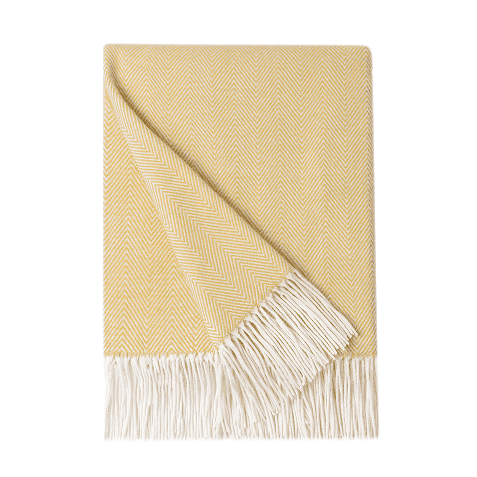 Bourina Herringbone Throw Blanket 50"x 60"- Soft and Lightweight for Couch, Bed, Adult,Yellow