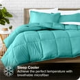 thumbnail image 3 of Bare Home 5-Piece Bed-in-a-Bag - Twin XL, Turquoise with White Sheet Set, 3 of 8