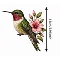 thumbnail image 3 of Hummingbird Wooden Door Corner Topper, 5.91 Inch Floral Bird Door Frame Decoration, Rustic Wood Nature Doorway Accent for Entryway Bedroom Cabin Farmhouse Home Decor, 3 of 4