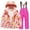 Hot Pink, variant on Iyufng Kids 2 Piece Ski Suit, Camo Print Waterproof Hooded Jacket and Insulated Snow Pants Set, Kids Winter Outfit