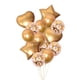 thumbnail image 1 of Kit de globos de fiesta, 14 globos de látex con corazón de Mylar, color dorado, 1 of 1