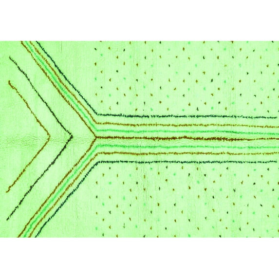 Ahgly Company Indoor Rectangle Solid Green Modern Area Rugs, 6' x 9'