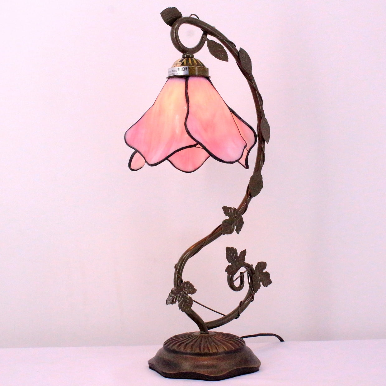 Werfactory 20√¢¬Ä¬ù Victorian Bronze Table Lamp with Stained Glass Shade