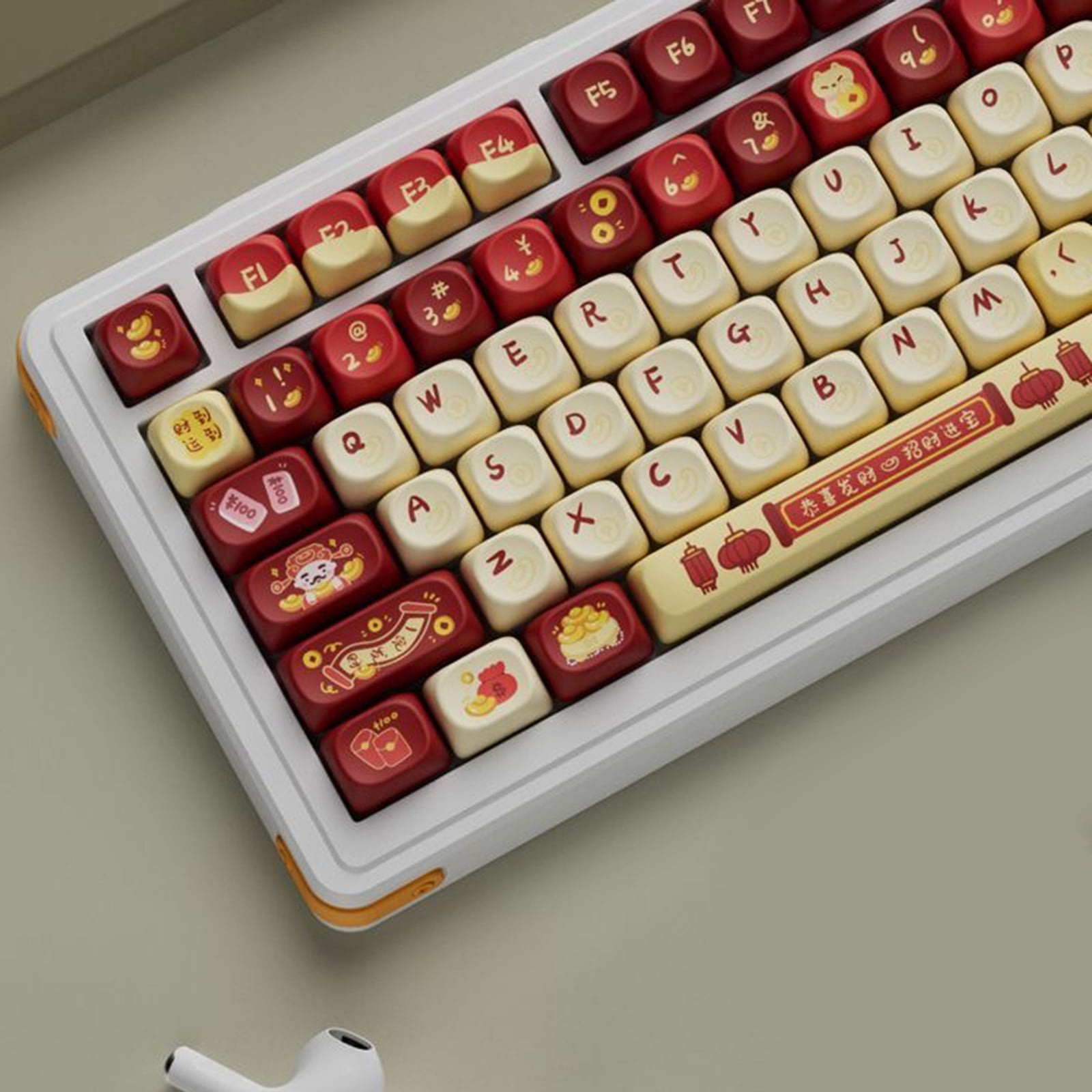 OQO Height Keycap Set Chinese New Year Design for Gaming Keyboards Personalizing