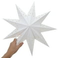 thumbnail image 6 of OFFIGAM  2Pcs Hanging Star Shaped Paper Lanterns White Glitter Decor for Weddings Parties Home Festival Style, 6 of 10