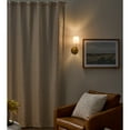 thumbnail image 4 of Better Homes & Gardens Striated Luxe Blackout Curtain, 1 Indoor Drape Panel for Bedroom, Pole Top / Back Tab, Almond Biscuit, 50"W x 108"L, Indoor Curtain Floor Length, 4 of 7