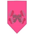 thumbnail image 1 of Candy Cane Crossbones Rhinestone Bandana Bright Pink Small, 1 of 1