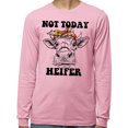 thumbnail image 2 of Not Today Heifer Long Sleeve Shirt Unisex 2X-Large Pink, 2 of 5