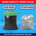 thumbnail image 5 of 33 Gallon Trash Bags (100 Count), Garbage Bags 30-32 Gallon, High Density Bags with Tying Ropes, 5 of 8