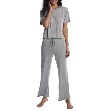 

Honeydew Intimates Womens Heather Grey All American Knit Pajama Set Style-33982-H.GREY
