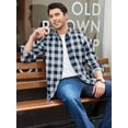 thumbnail image 6 of sogami Men's Plaid Button Down Shirts Long Sleeve Business Casual Shirts, 6 of 9