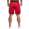 thumbnail image 4 of Hanerdun Men Gym Shorts Male Breathable Sports Pants Pockets Pant Red XL, 4 of 6